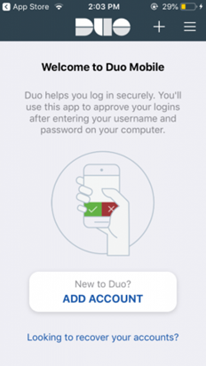 Open the Duo Mobile app